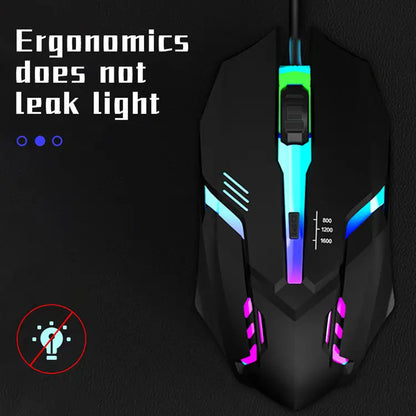 LED Luminous High-quality Ergonomic Gaming Mouse 4-button USB Wired Gaming Mouse for Desktop Laptop Office Computer Gaming Mouse