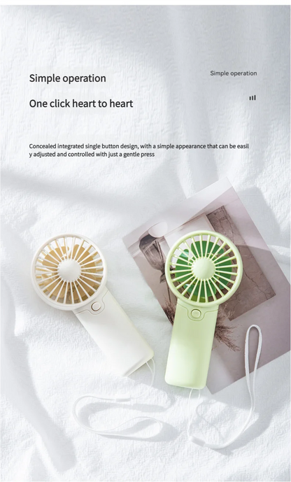 MEET SUN Portable Fan Convenient Creative Small Fan Pocket Hand-held Fan Lightweight AA Battery Handheld Mini Fan Air Coolers