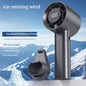 Portable Mini Handheld Fan with LED Display Semiconductor Refrigeration 100 Speeds USB Rechargeable Battery Outdoor Fan