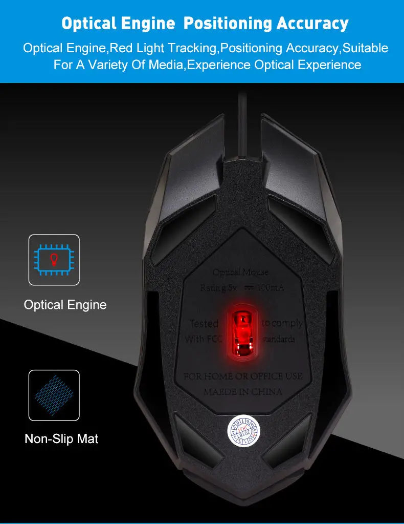 LED Luminous High-quality Ergonomic Gaming Mouse 4-button USB Wired Gaming Mouse for Desktop Laptop Office Computer Gaming Mouse
