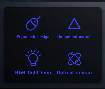 LED Luminous High-quality Ergonomic Gaming Mouse 4-button USB Wired Gaming Mouse for Desktop Laptop Office Computer Gaming Mouse