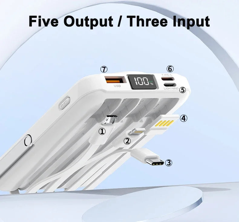 New 200000mAh Magnetic Wireless Power Bank with Phone Holder Portable Charger Fast Charging Battery for IPhone Magsafe PowerBank